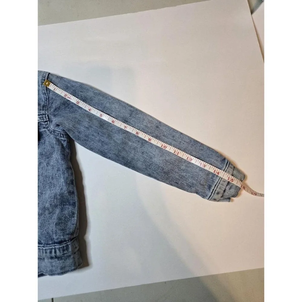 Barbie Girls Acid Wash Denim Jacket Girl Revolution Graphic Blue Size S 6-6X